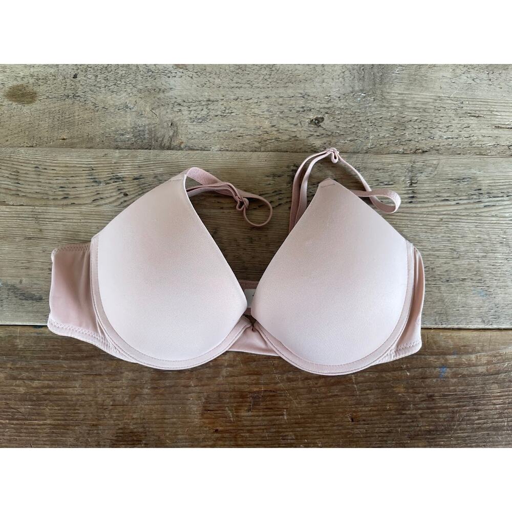 Victoria's Secret PINK Praline Script Logo 30C Wear Everywhere Push Up Bra